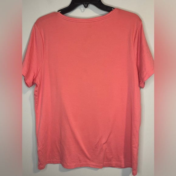 L.L. Bean Women's Coral Supima Cotton Shirt - Picture 2 of 3